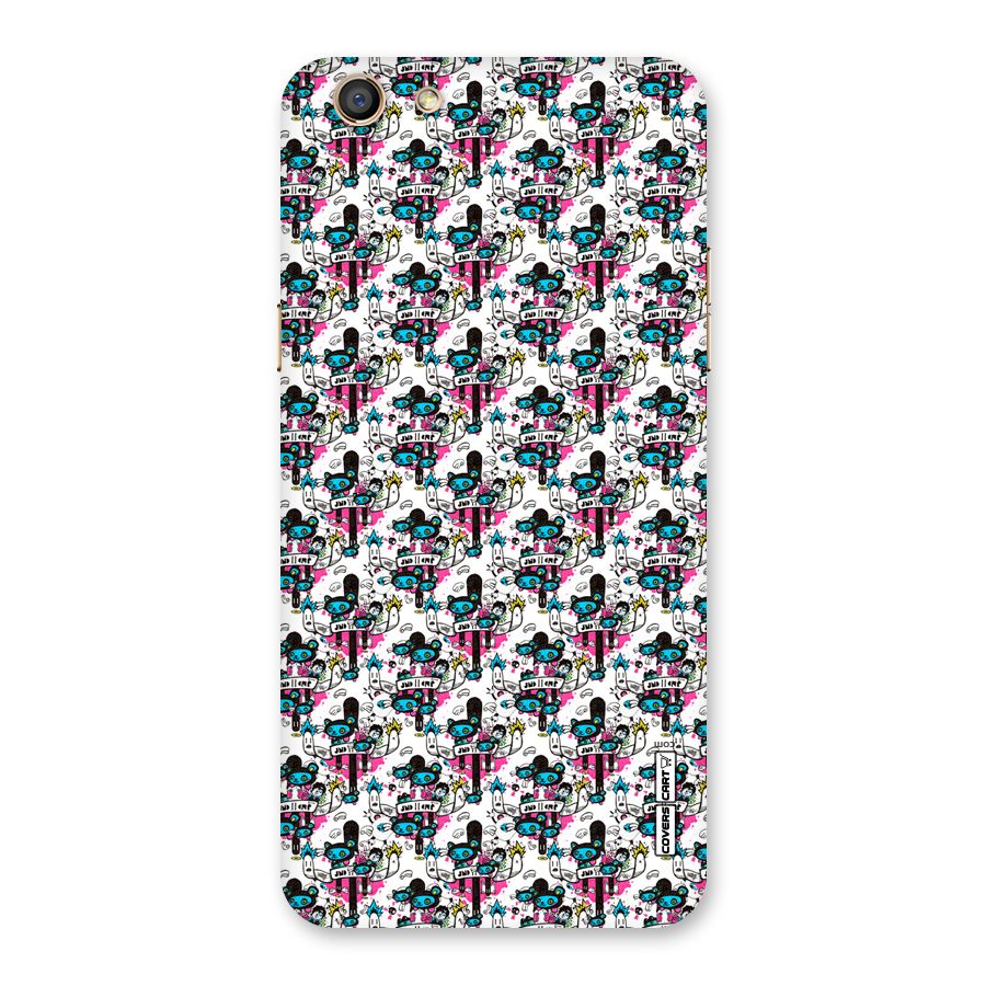 Blue Pink Pattern Back Case for Oppo F3