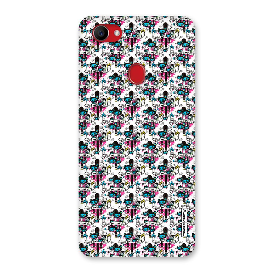 Blue Pink Pattern Back Case for Oppo F7