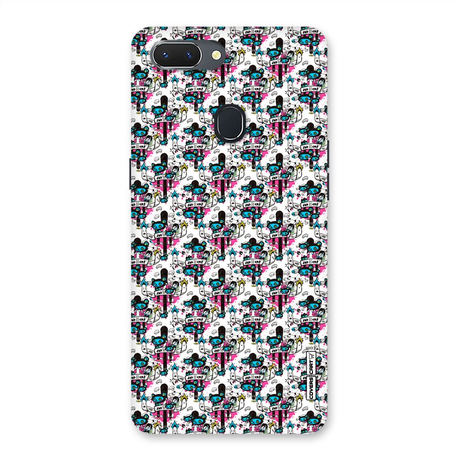 Blue Pink Pattern Back Case for Oppo Realme 2