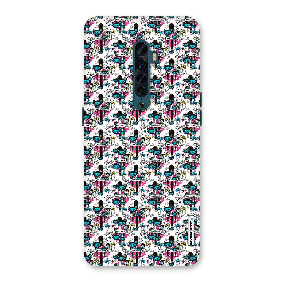 Blue Pink Pattern Back Case for Oppo Reno2