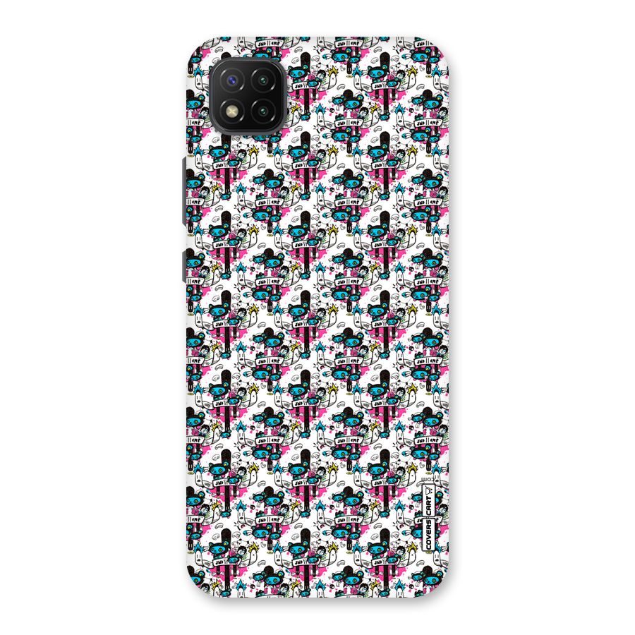 Blue Pink Pattern Back Case for Poco C3