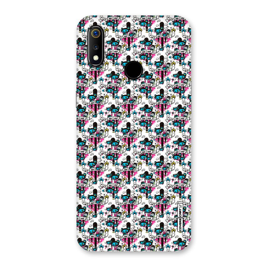 Blue Pink Pattern Back Case for Realme 3