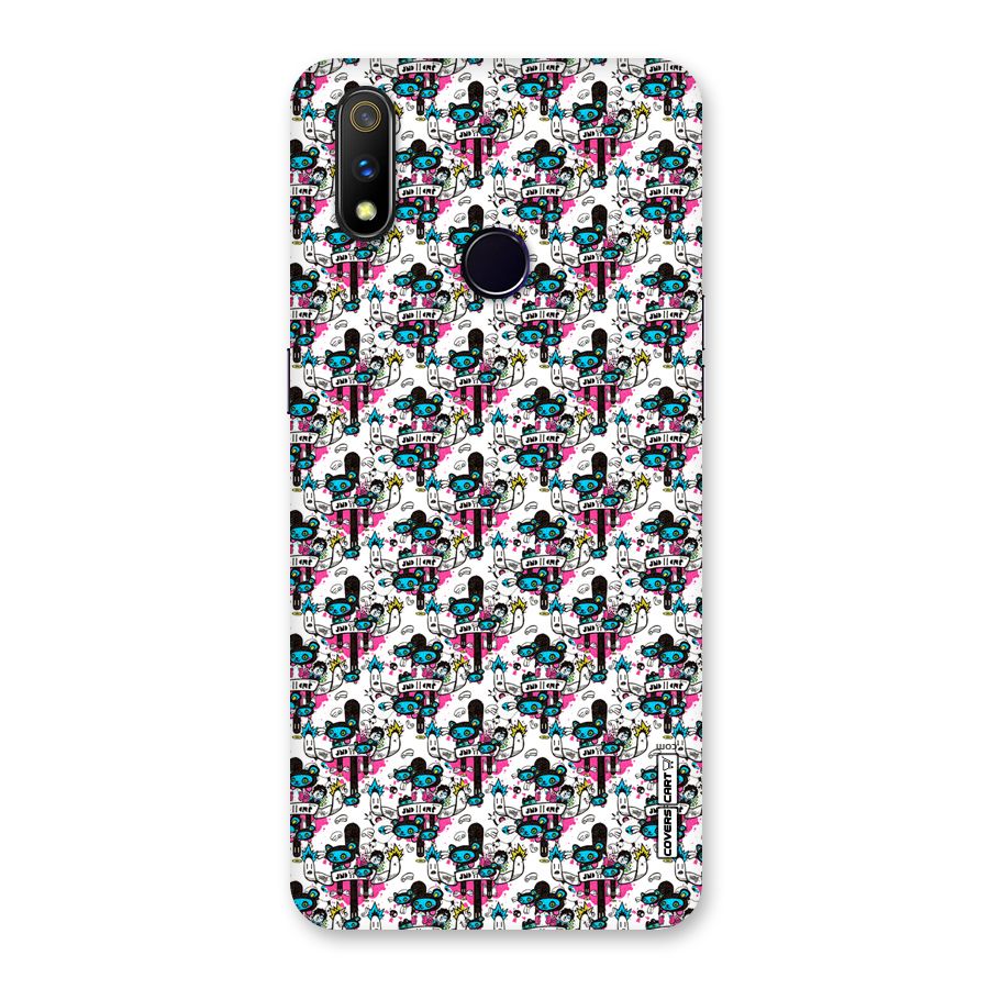 Blue Pink Pattern Back Case for Realme 3 Pro
