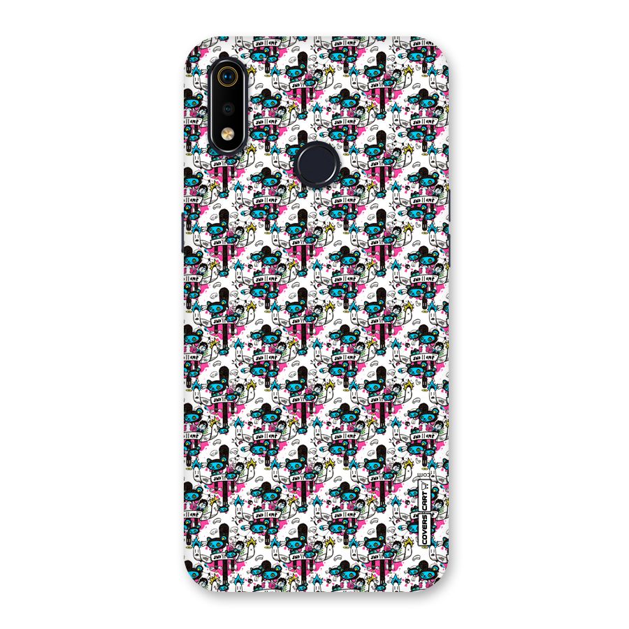 Blue Pink Pattern Back Case for Realme 3i