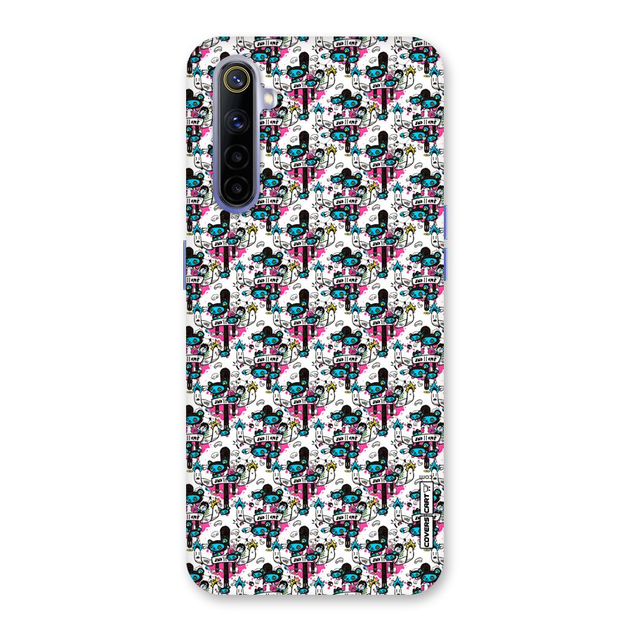 Blue Pink Pattern Back Case for Realme 6
