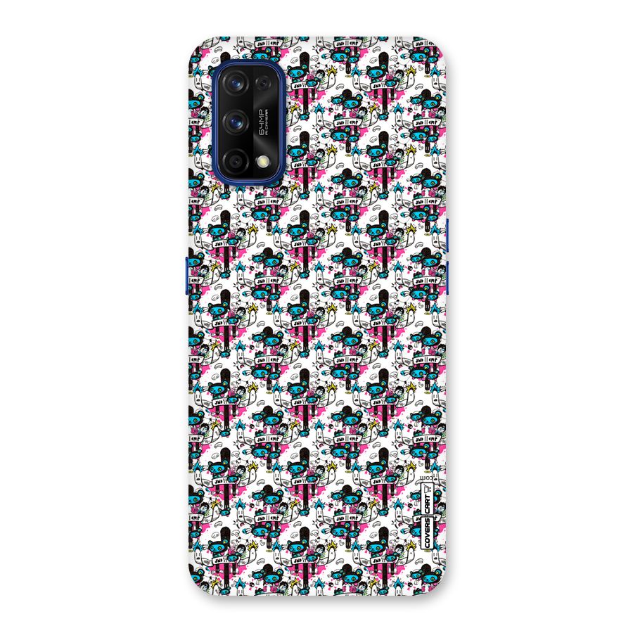 Blue Pink Pattern Back Case for Realme 7 Pro