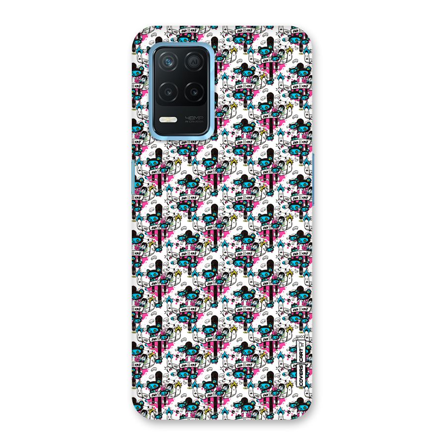 Blue Pink Pattern Back Case for Realme 8 5G