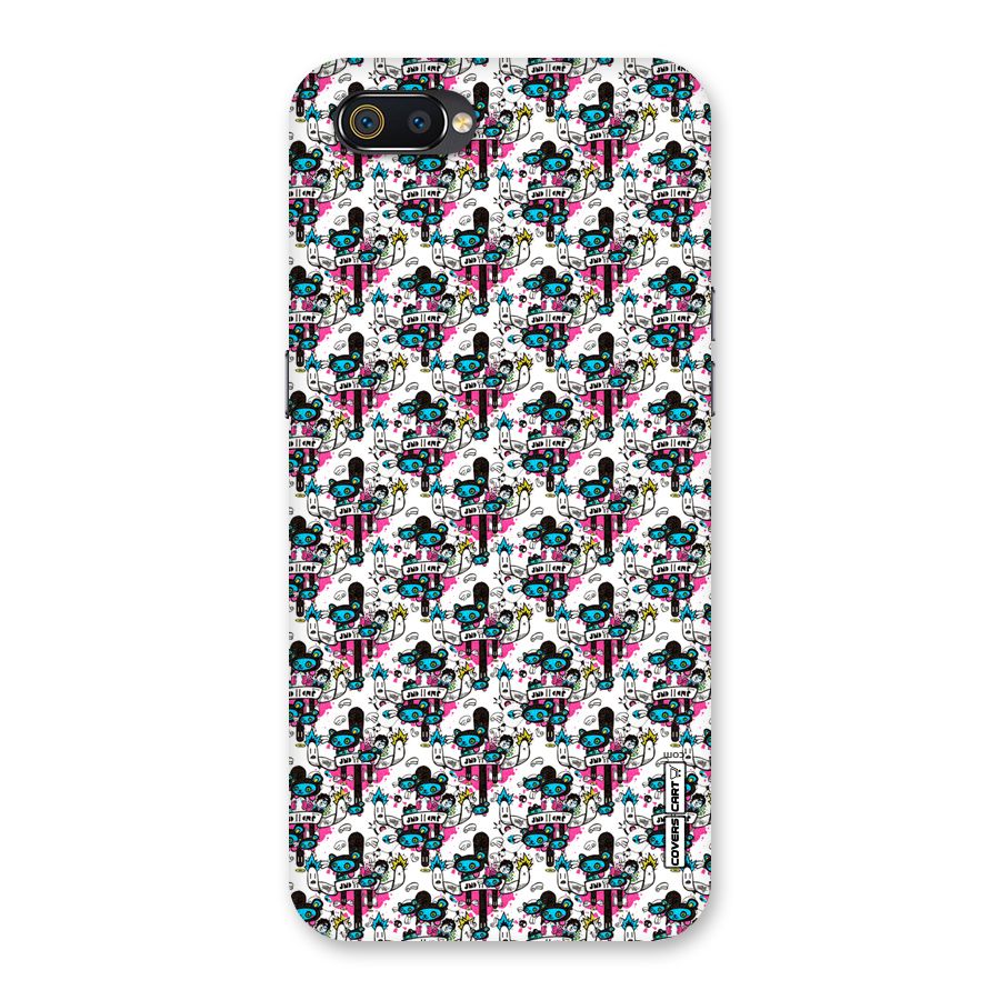 Blue Pink Pattern Back Case for Realme C2