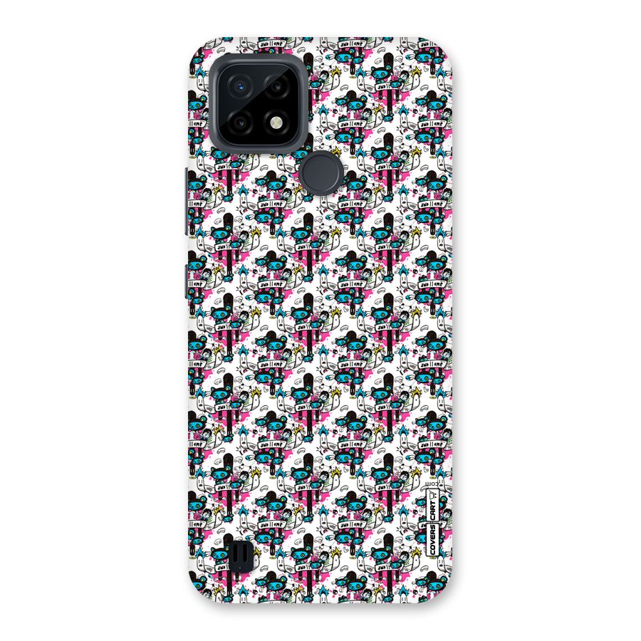 Blue Pink Pattern Back Case for Realme C21