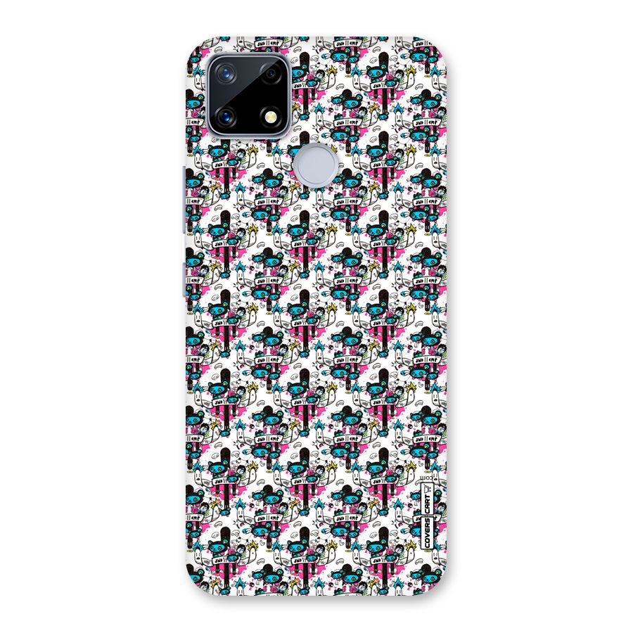 Blue Pink Pattern Back Case for Realme Narzo 20