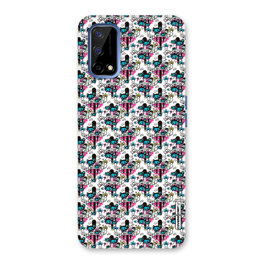 Blue Pink Pattern Back Case for Realme Narzo 30 Pro