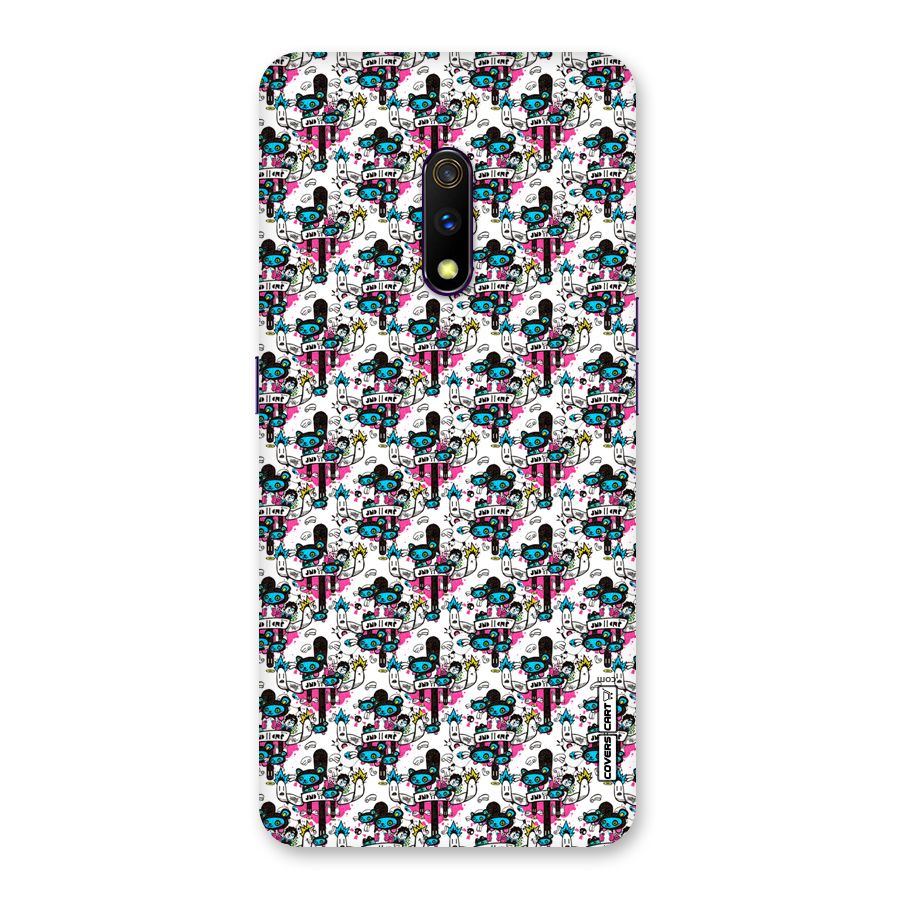 Blue Pink Pattern Back Case for Realme X