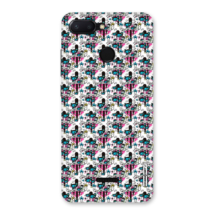 Blue Pink Pattern Back Case for Redmi 6