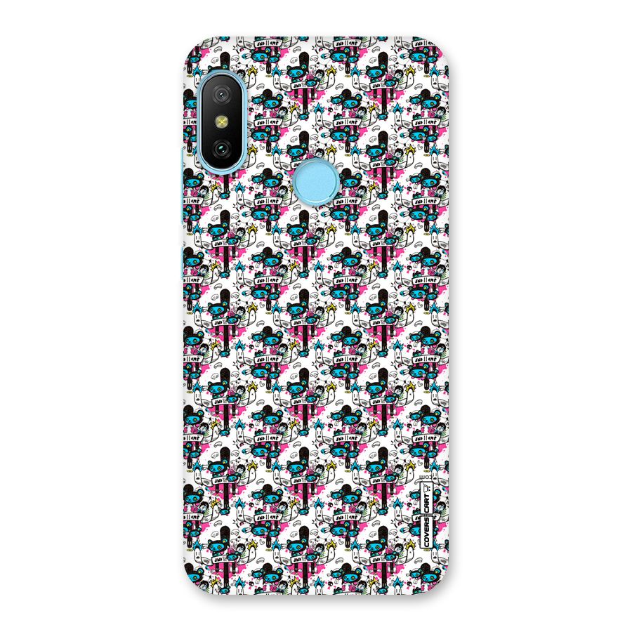 Blue Pink Pattern Back Case for Redmi 6 Pro