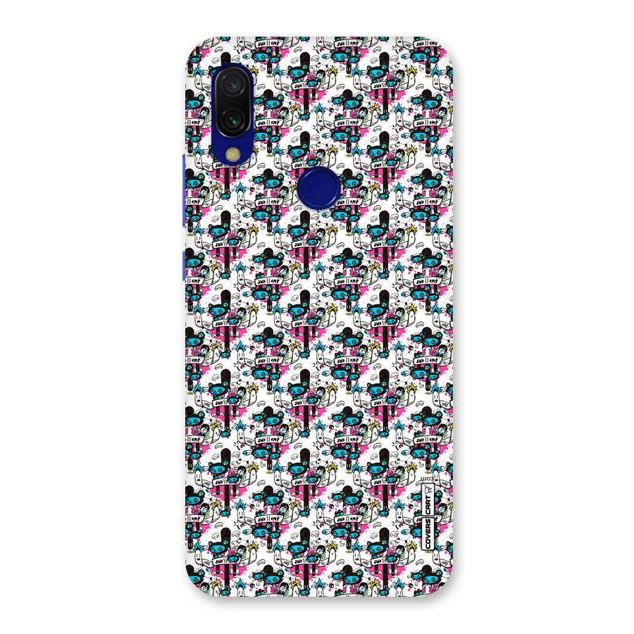 Blue Pink Pattern Back Case for Redmi 7
