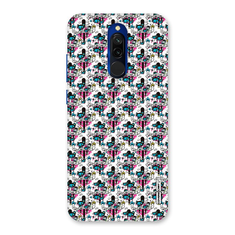 Blue Pink Pattern Back Case for Redmi 8