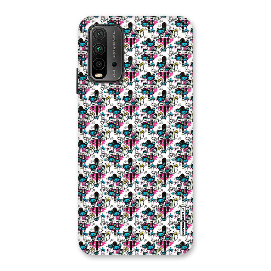 Blue Pink Pattern Back Case for Redmi 9 Power