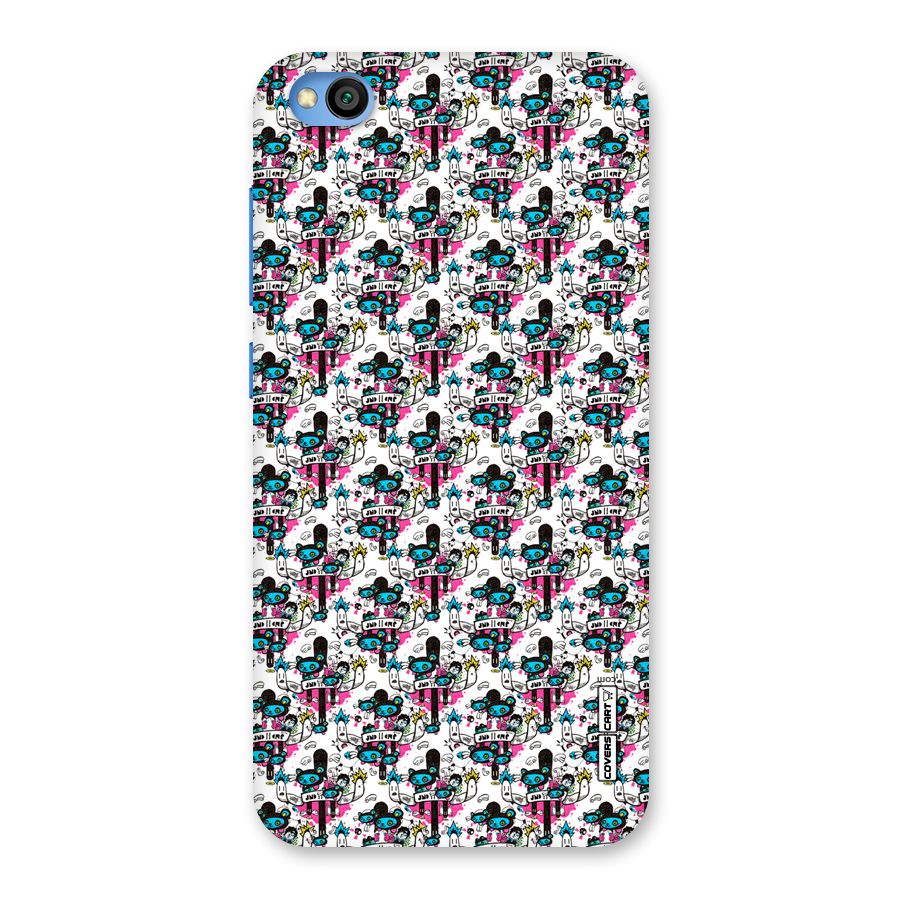 Blue Pink Pattern Back Case for Redmi Go