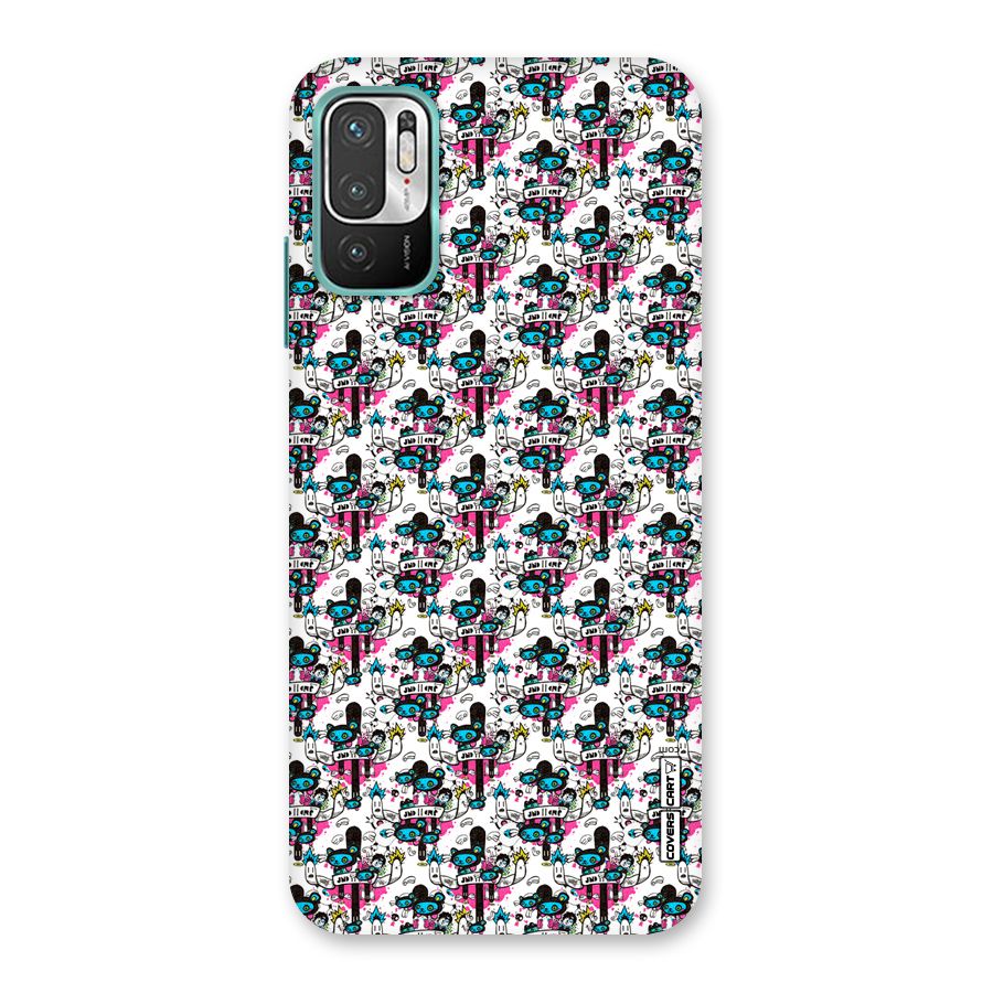 Blue Pink Pattern Back Case for Redmi Note 10T 5G