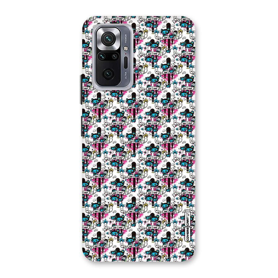 Blue Pink Pattern Back Case for Redmi Note 10 Pro Max
