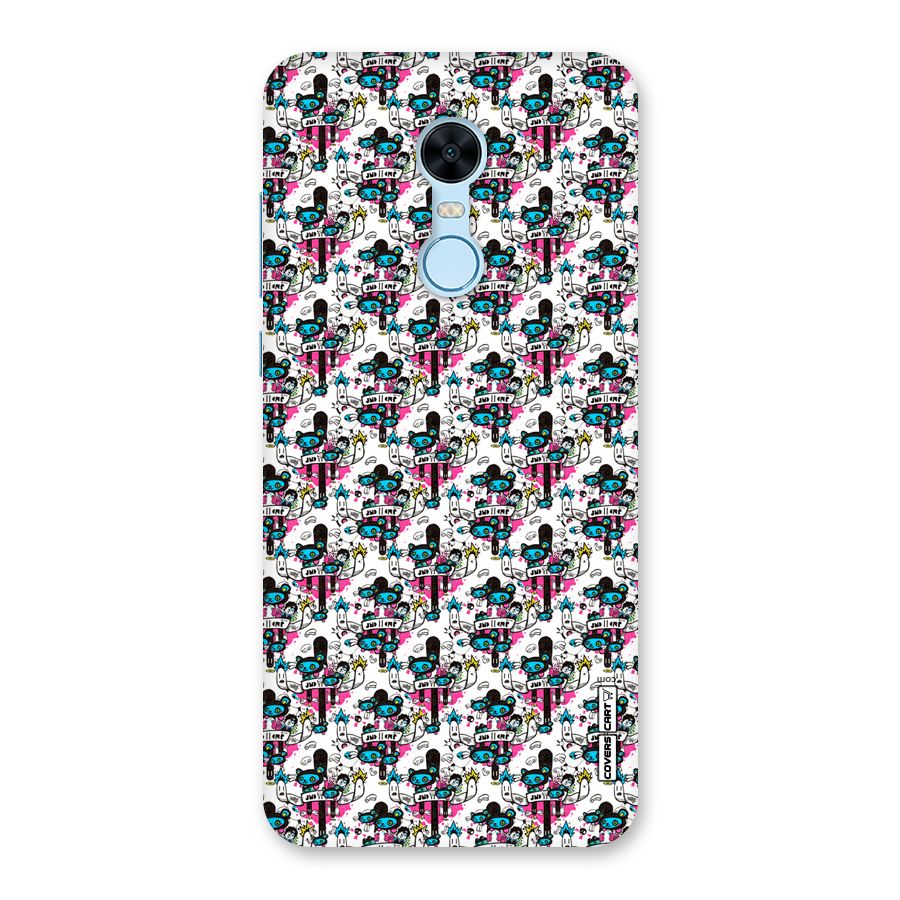Blue Pink Pattern Back Case for Redmi Note 5
