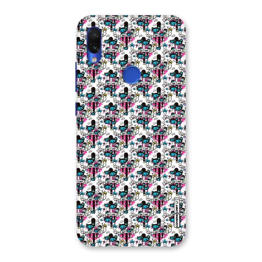 Blue Pink Pattern Back Case for Redmi Note 7S