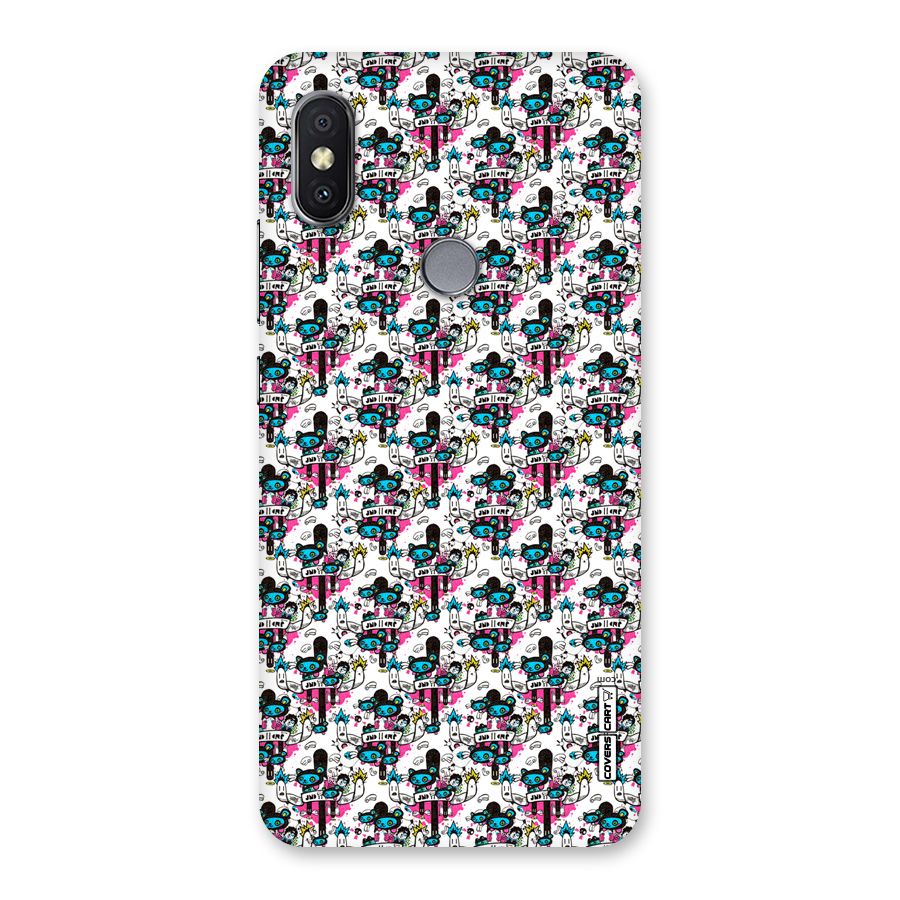 Blue Pink Pattern Back Case for Redmi Y2