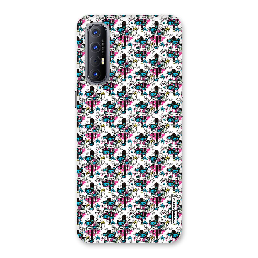 Blue Pink Pattern Back Case for Reno3 Pro