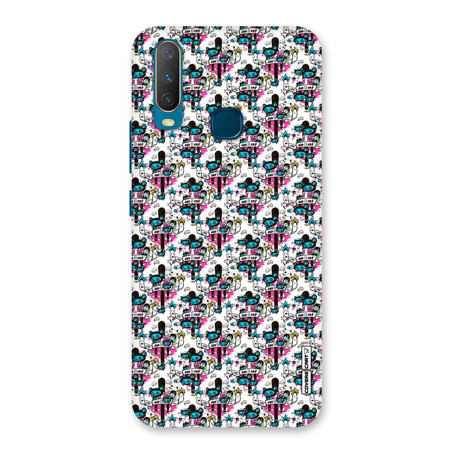 Blue Pink Pattern Back Case for Vivo U10