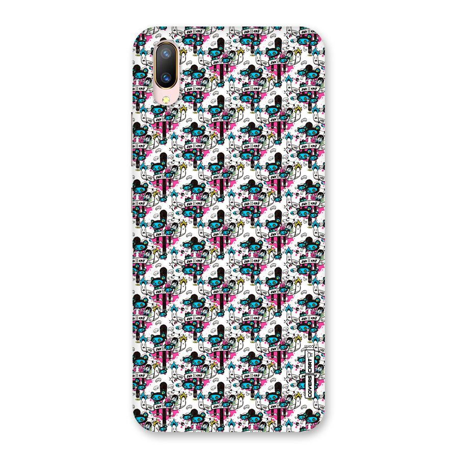 Blue Pink Pattern Back Case for Vivo V11 Pro