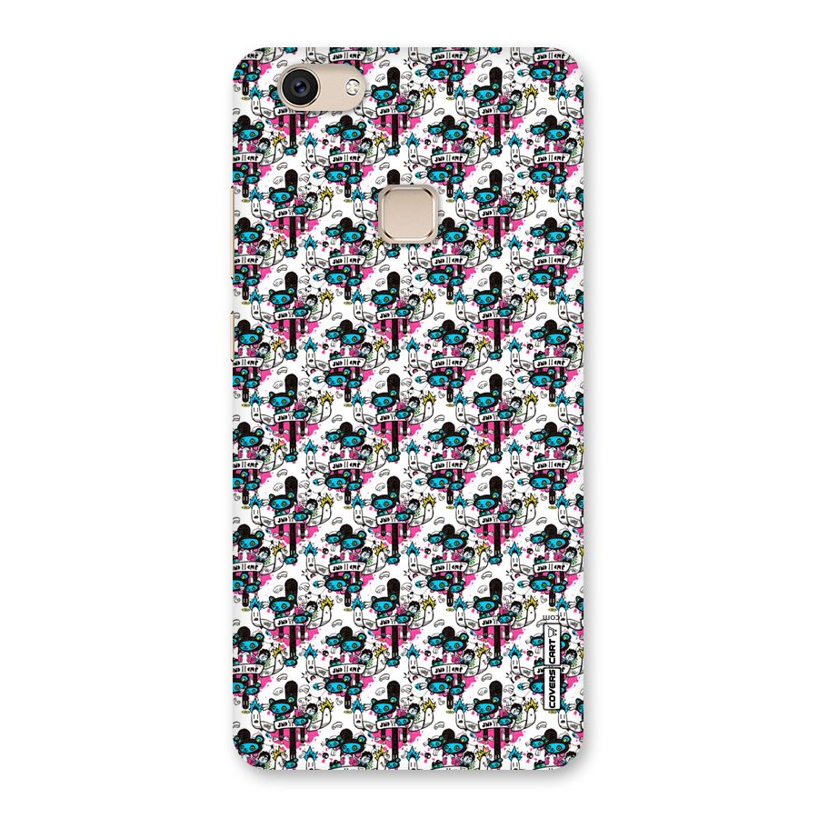 Blue Pink Pattern Back Case for Vivo V7