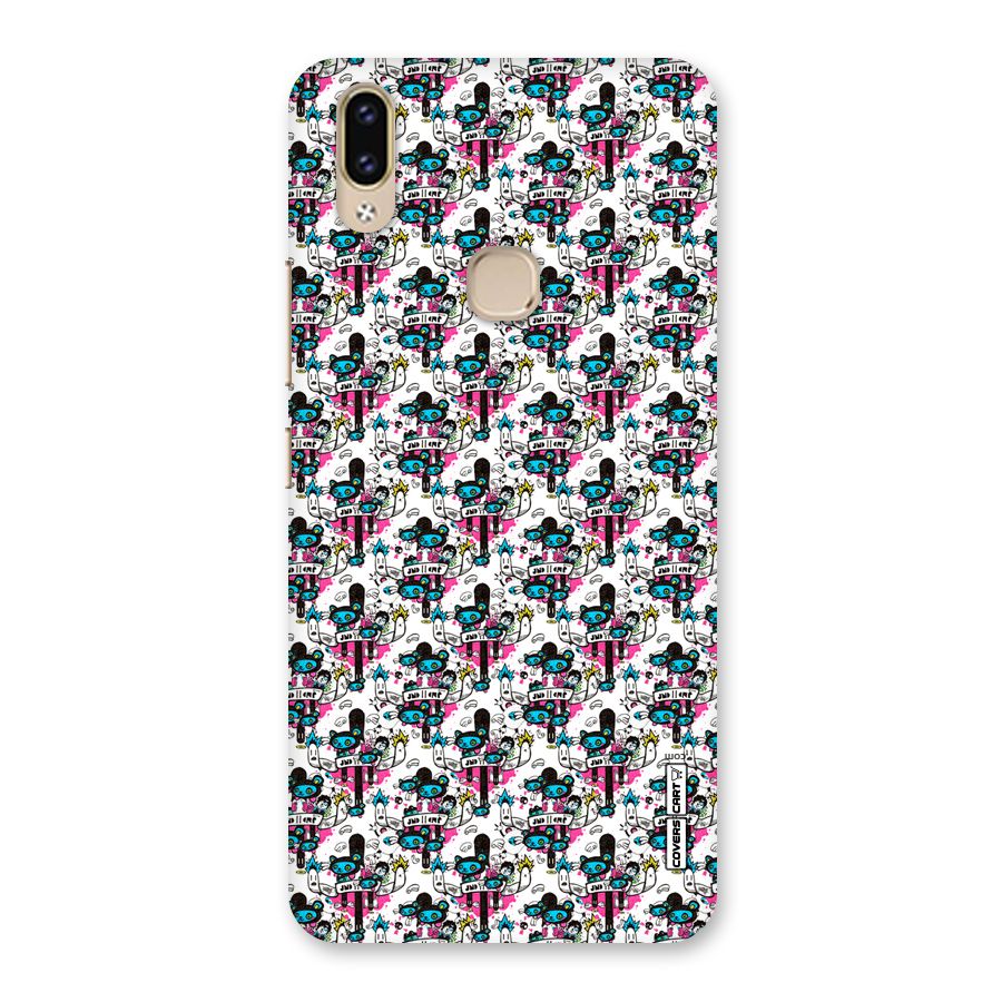 Blue Pink Pattern Back Case for Vivo V9 Youth