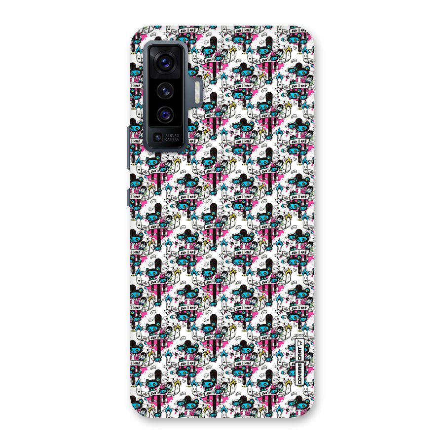 Blue Pink Pattern Back Case for Vivo X50
