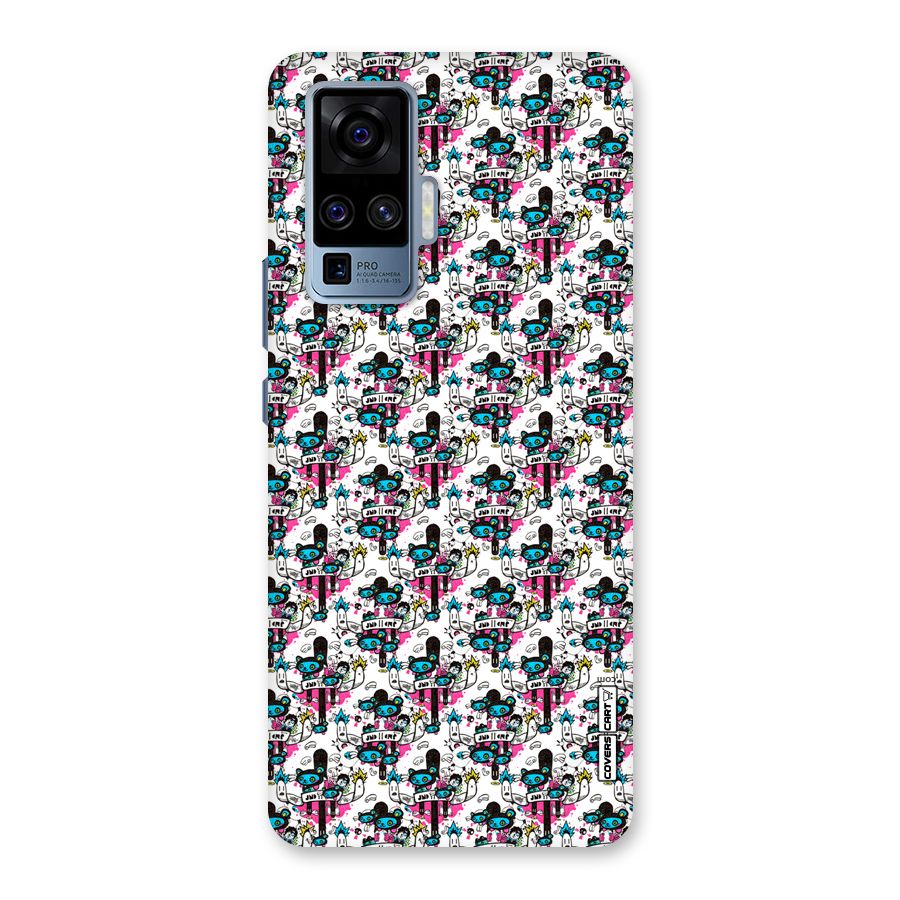 Blue Pink Pattern Back Case for Vivo X50 Pro