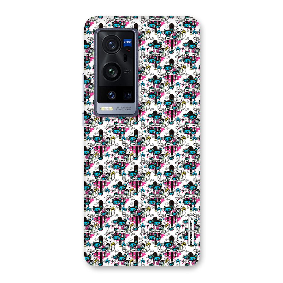 Blue Pink Pattern Back Case for Vivo X60 Pro Plus