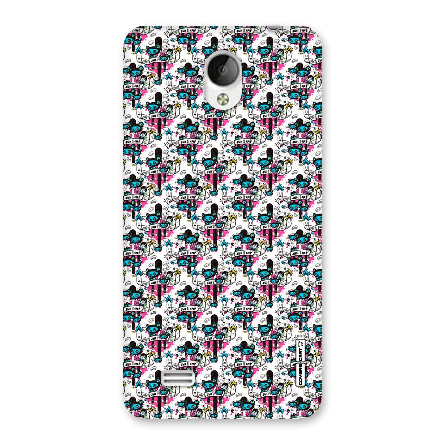 Blue Pink Pattern Back Case for Vivo Y21