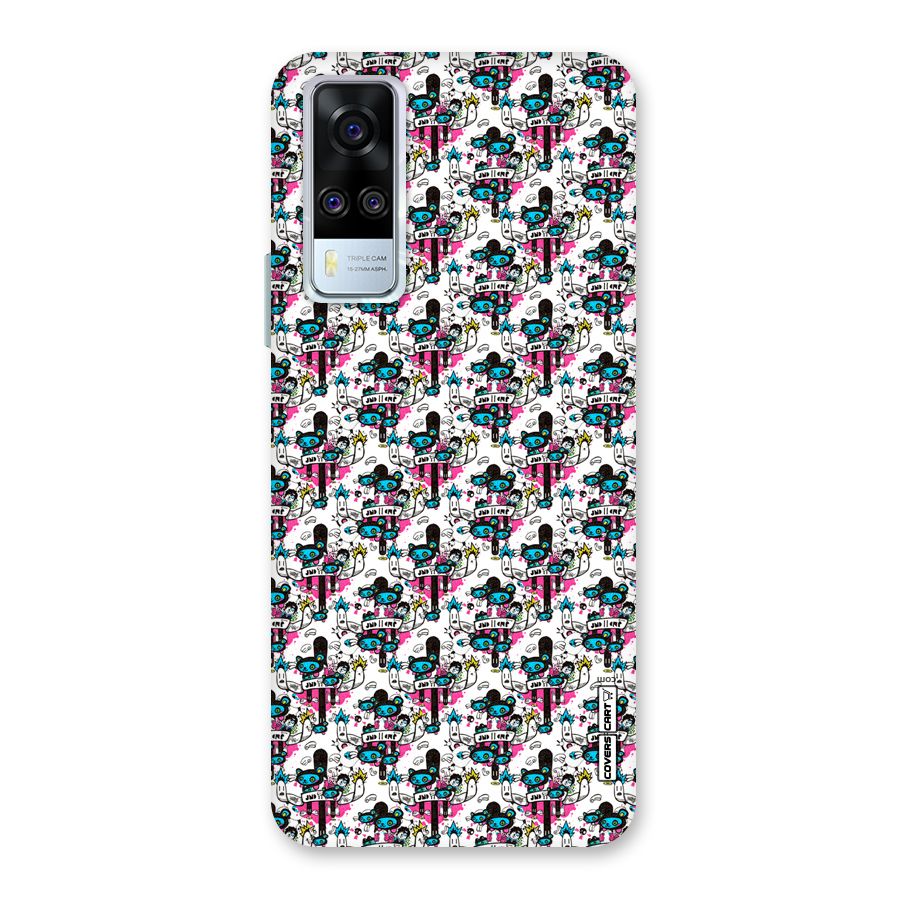 Blue Pink Pattern Back Case for Vivo Y31