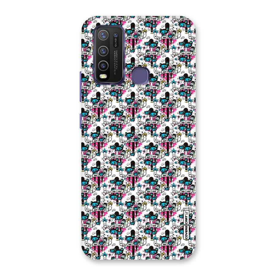 Blue Pink Pattern Back Case for Vivo Y50