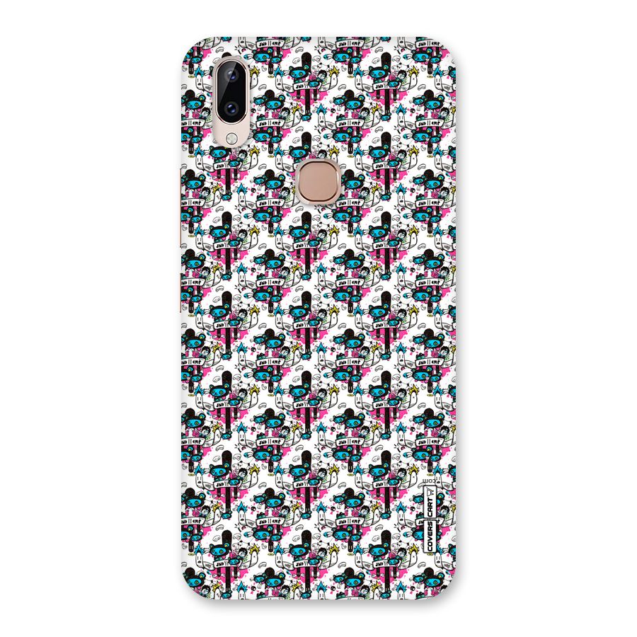 Blue Pink Pattern Back Case for Vivo Y83 Pro