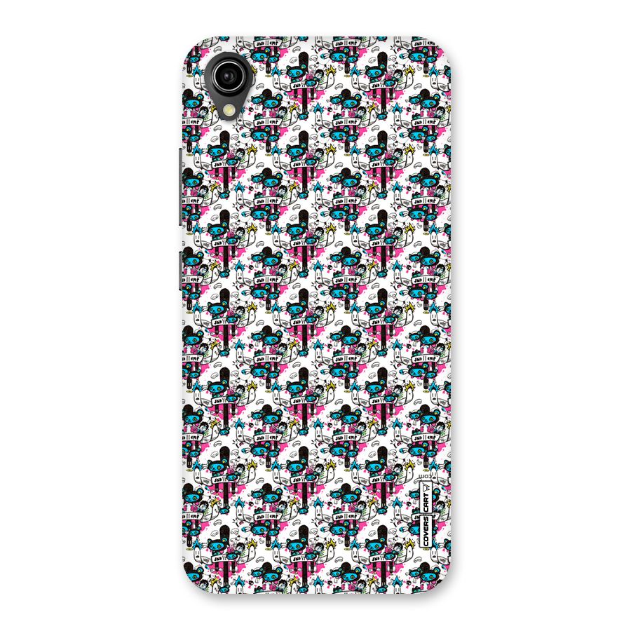 Blue Pink Pattern Back Case for Vivo Y90