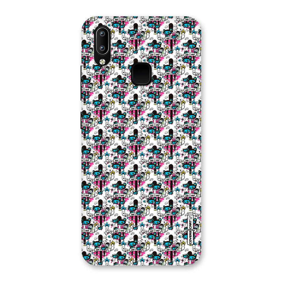 Blue Pink Pattern Back Case for Vivo Y93