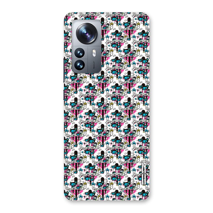 Blue Pink Pattern Back Case for Xiaomi 12 Pro