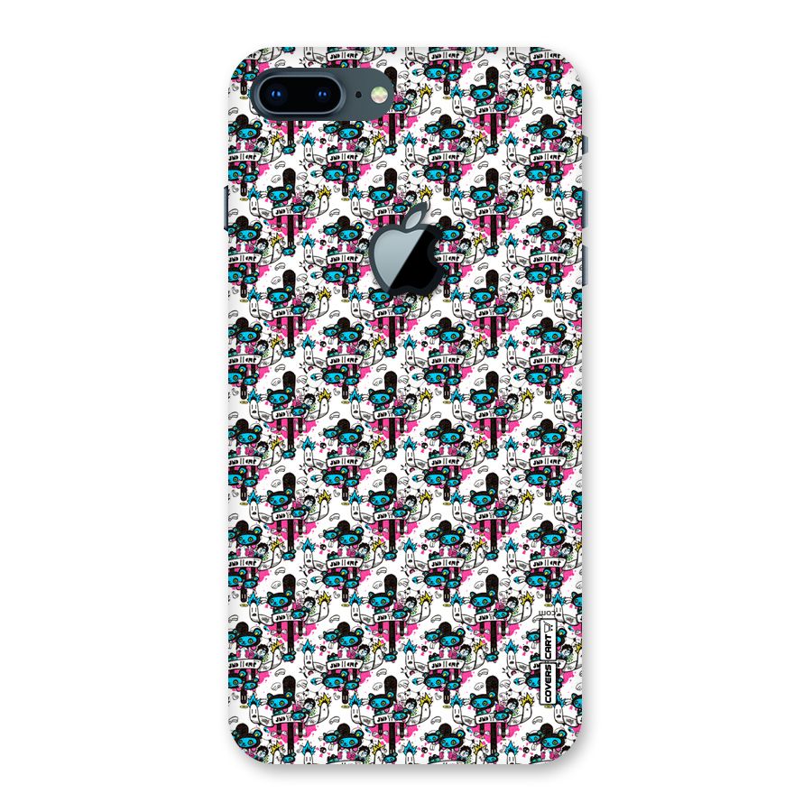 Blue Pink Pattern Back Case for iPhone 7 Plus Apple Cut
