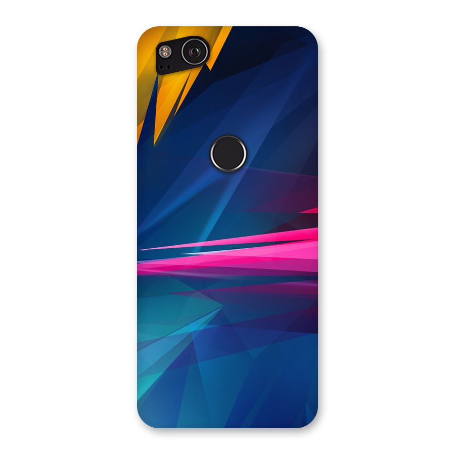 Blue Red Abstract Back Case for Google Pixel 2
