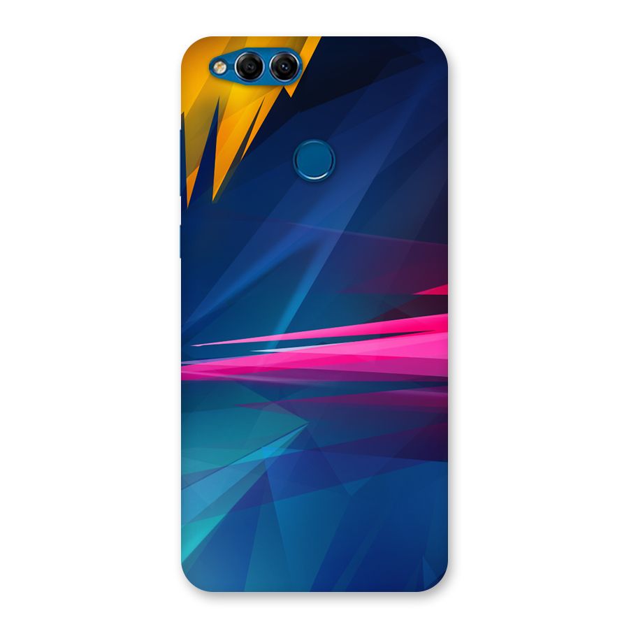 Blue Red Abstract Back Case for Honor 7X