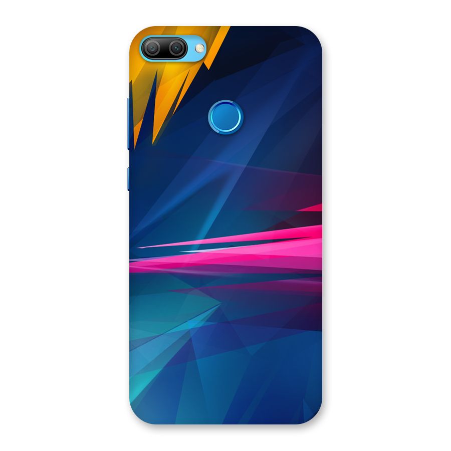 Blue Red Abstract Back Case for Honor 9N