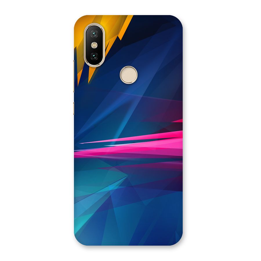 Blue Red Abstract Back Case for Mi A2
