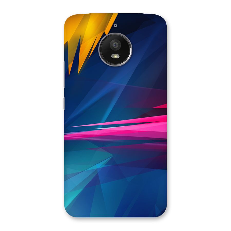 Blue Red Abstract Back Case for Moto E4 Plus