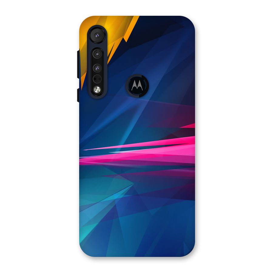 Blue Red Abstract Back Case for Motorola One Macro