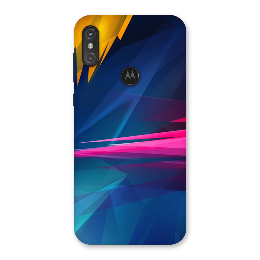 Blue Red Abstract Back Case for Motorola One Power
